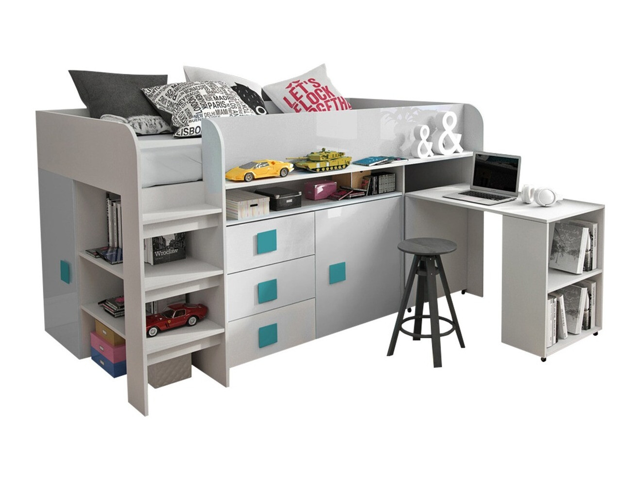 Gulta Hartford 190 (Balts + Glancēts balts + glancēts Tirkīzs)