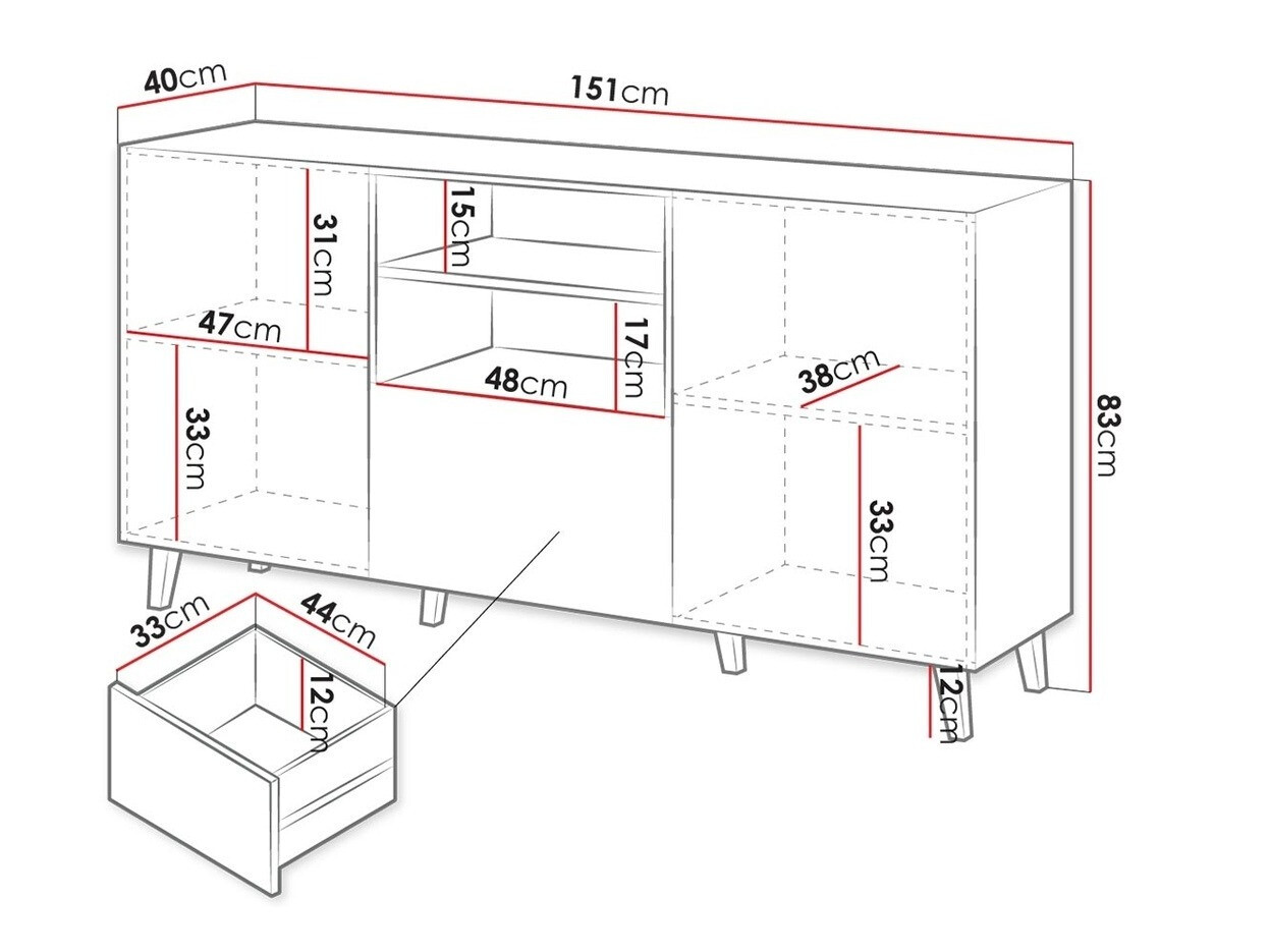 Kомод Levmari 100 (Белый)