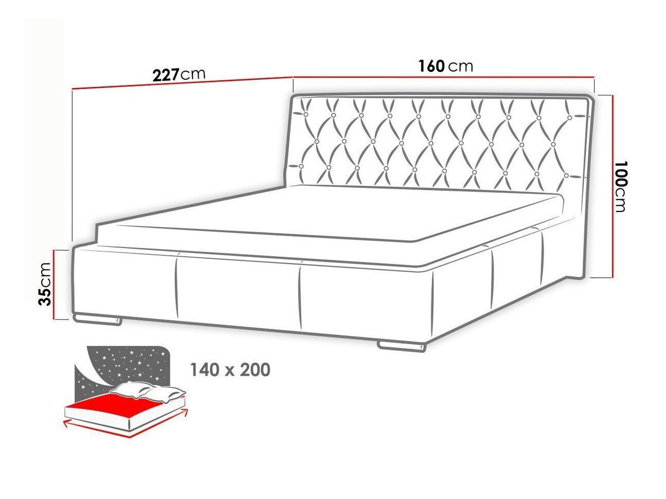 Кровать Baltimore 100 (Soft 017)