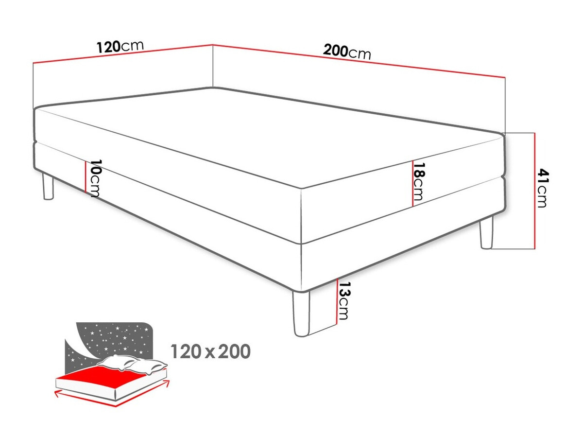 Кровать Memphis 126 (Rico 13)