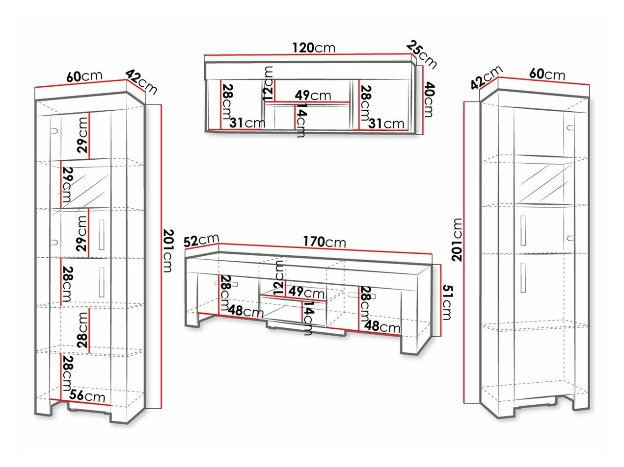 Viesistabas komplekts Melfeli 124 (Sonomas ozols)