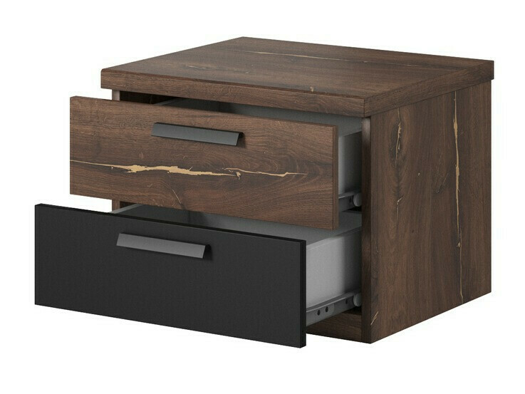 Спальный гарнитур Felelie 107 (Тёмный "Flagstaf" дуб + Медь)