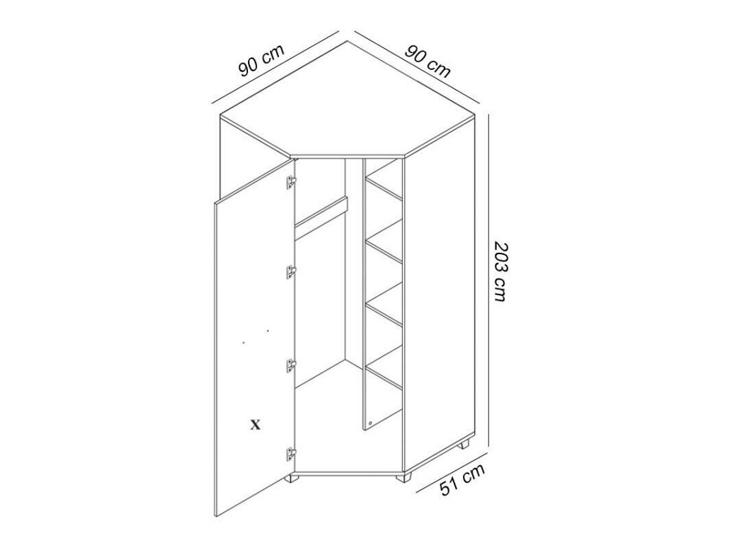 Угловой шкаф Murrieta 108 (Белый)