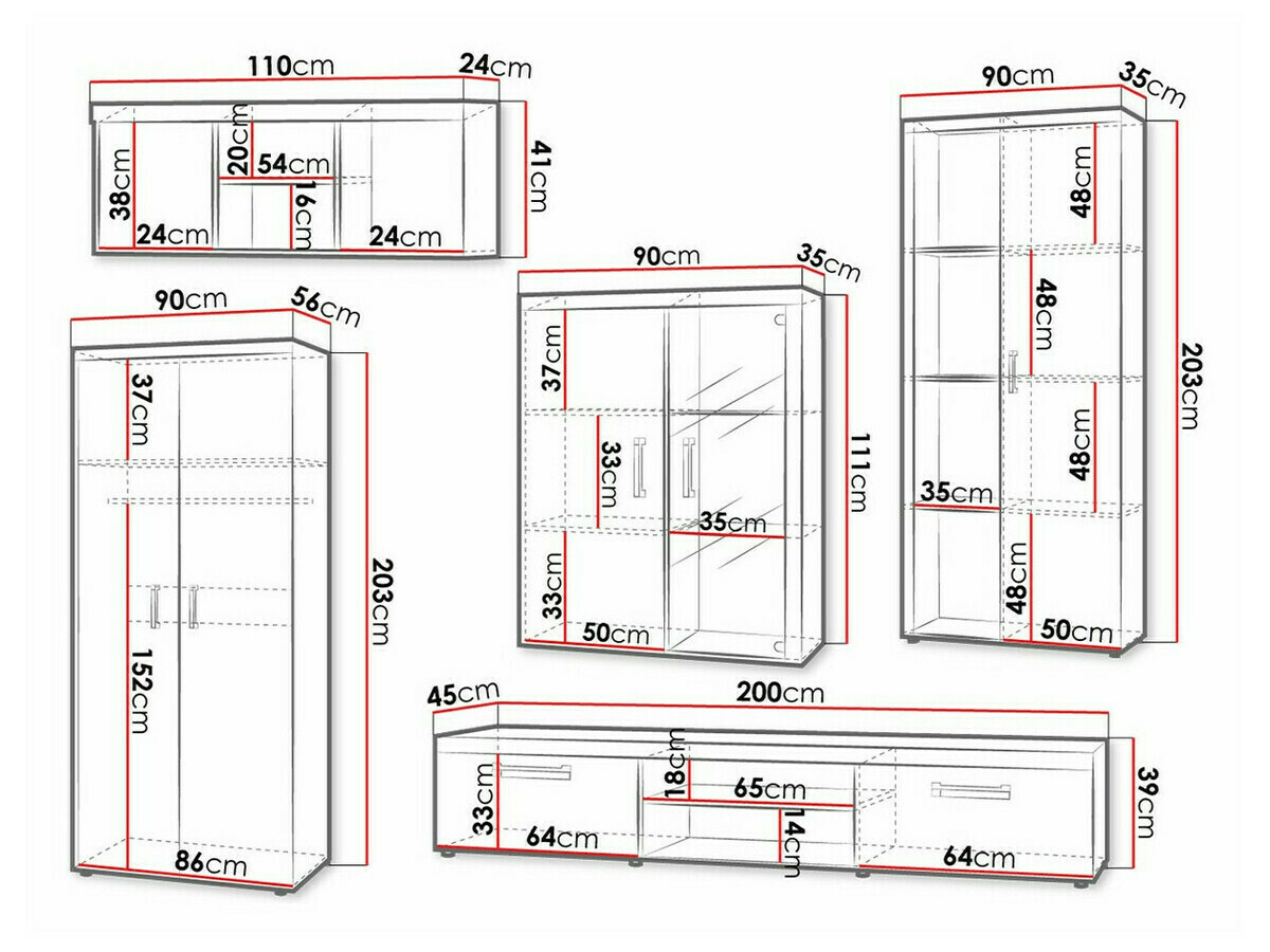 Viesistabas komplekts Cormiru 108 (Plūme + grafīts)