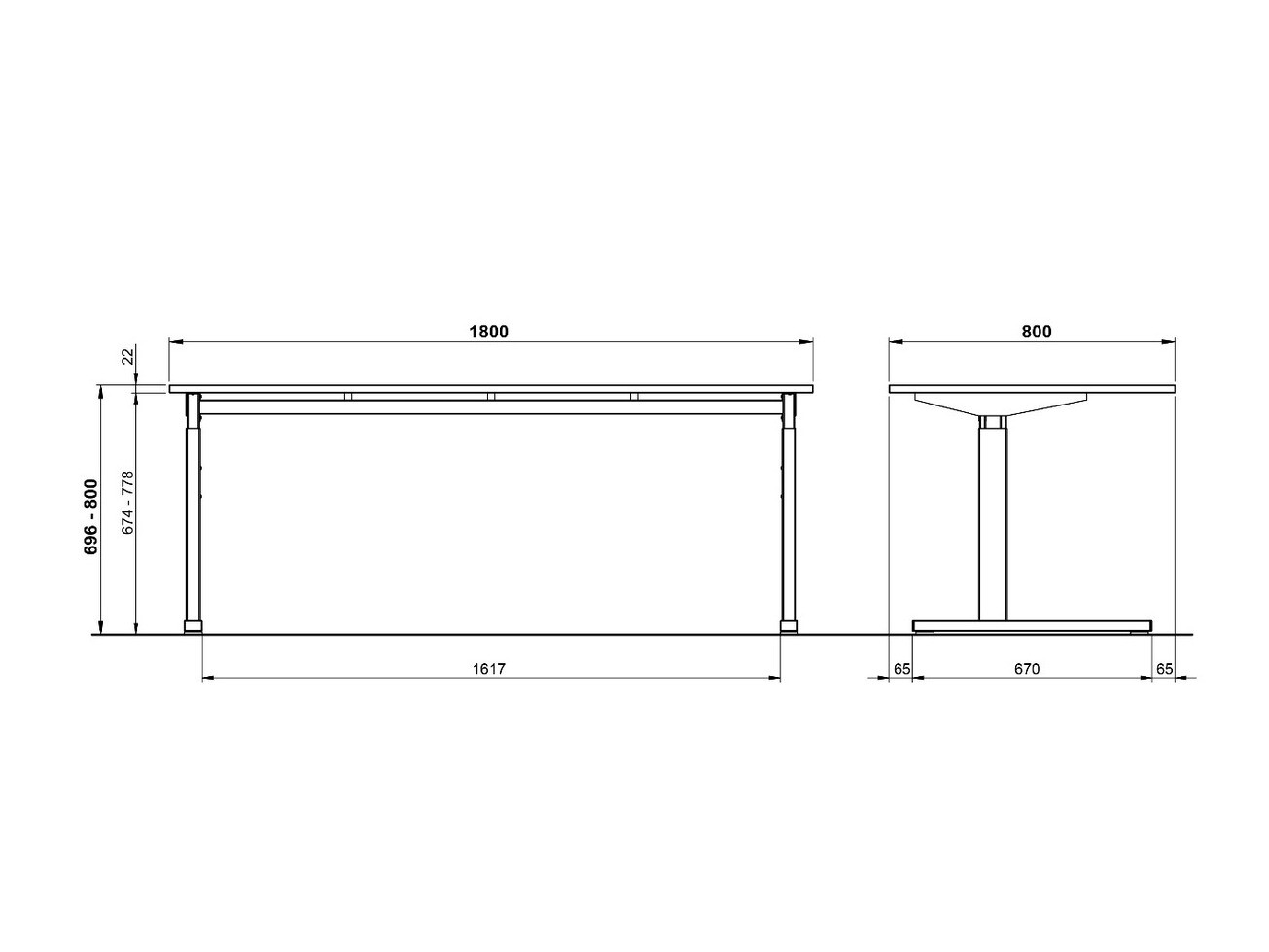 Письменный cтол Lartesi 107 (Внук дуб + Чёрный)