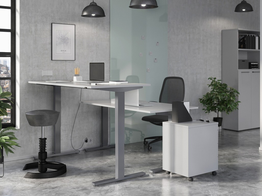 Rakstāmgalds ar regulējamu augstumu Eliromo 109 (Gaiši pelēks + Pelēks)