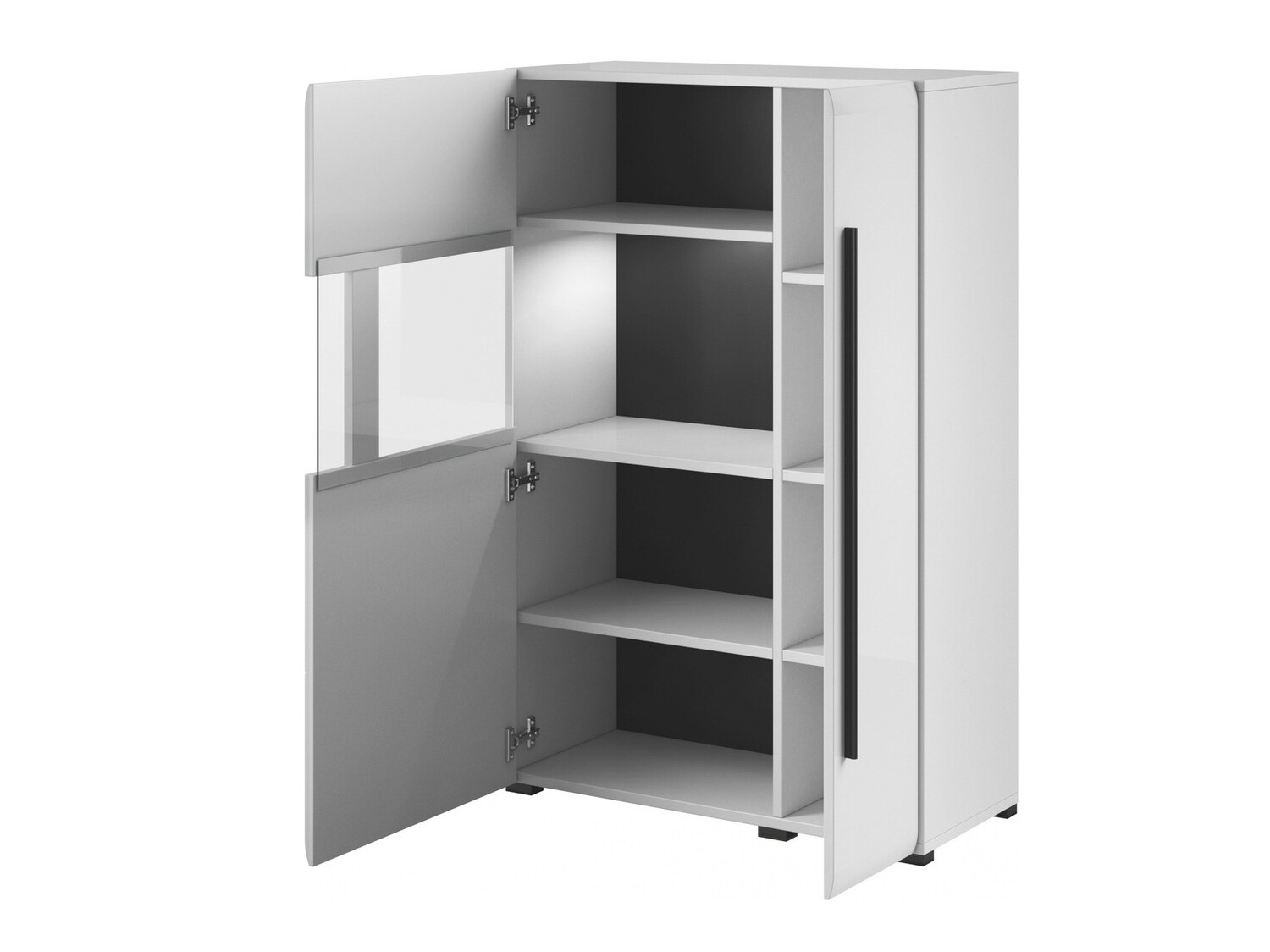 Шкафчик Ophsalu 105 (Белый + Глянцевый белый)