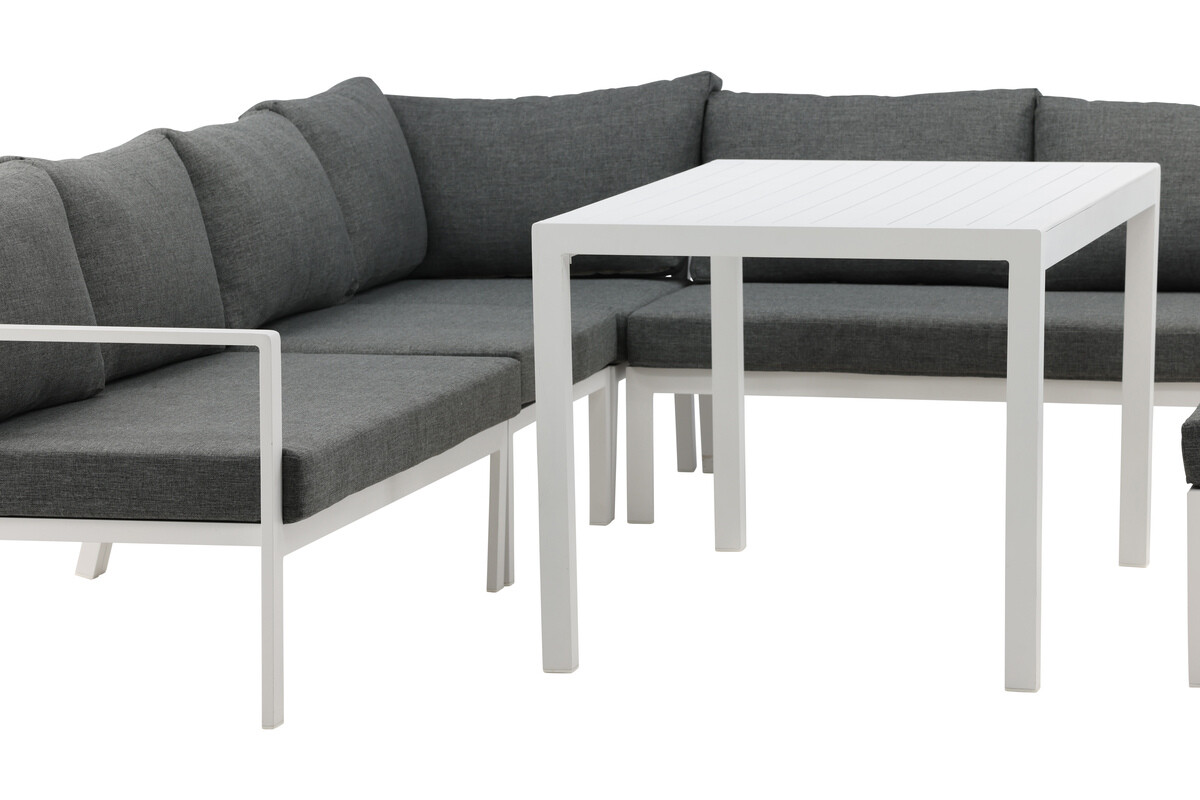 Dārza mēbeļu komplekts Dallas 3119 (Balts + Pelēks)