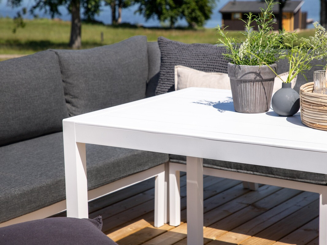 Dārza mēbeļu komplekts Dallas 3119 (Balts + Pelēks)