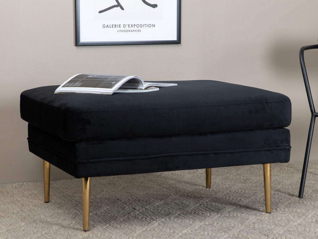 Mīkstais sols Dallas 2653 (Melns + Zelta)