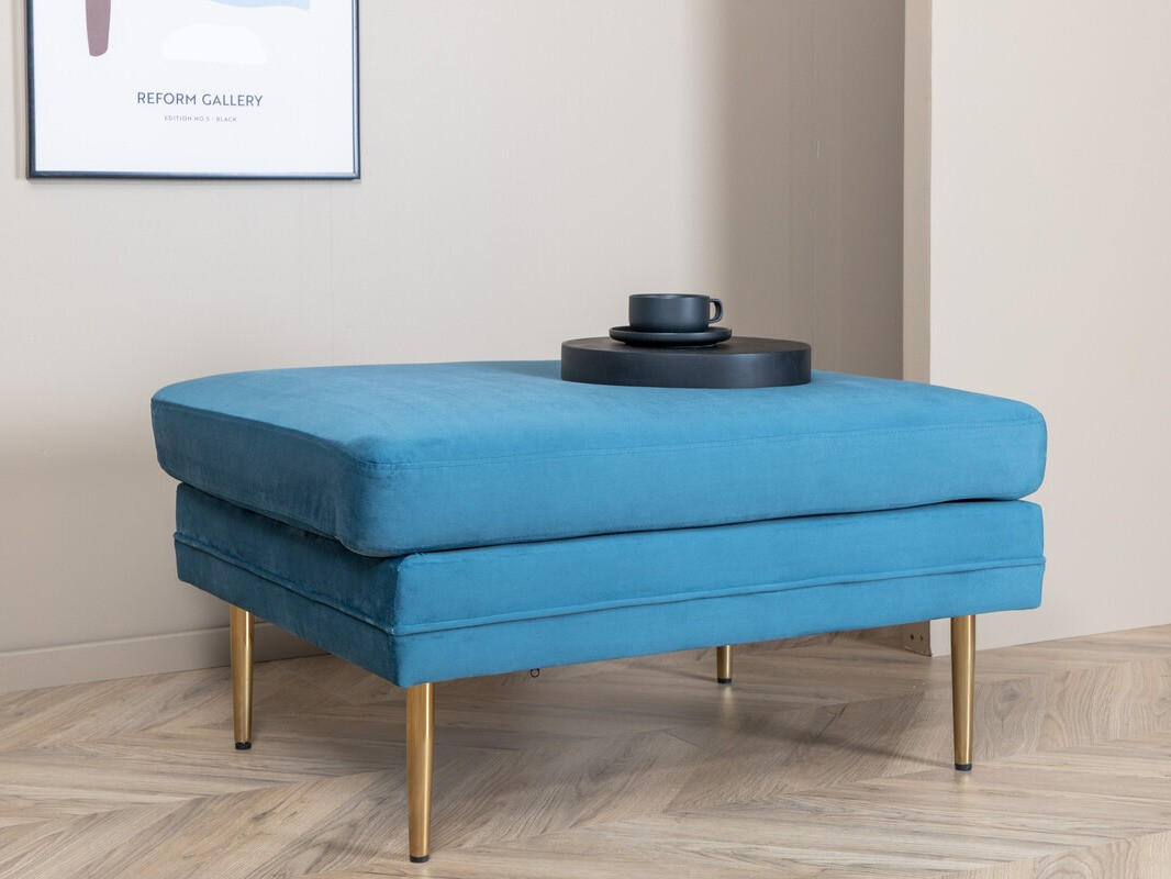 Мягкая скамья Dallas 2653 (Синий + Золотой)