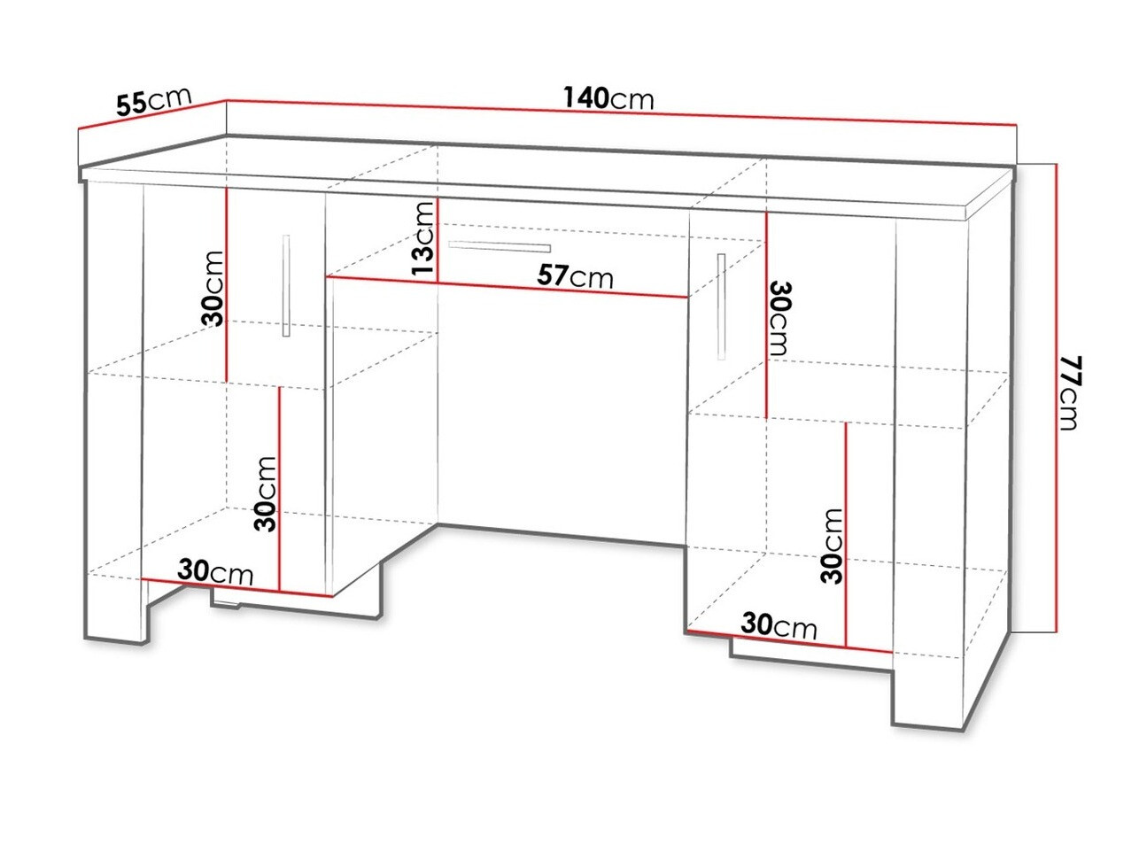 Rakstāmgalds Melfeli 114 (Sonomas ozols)