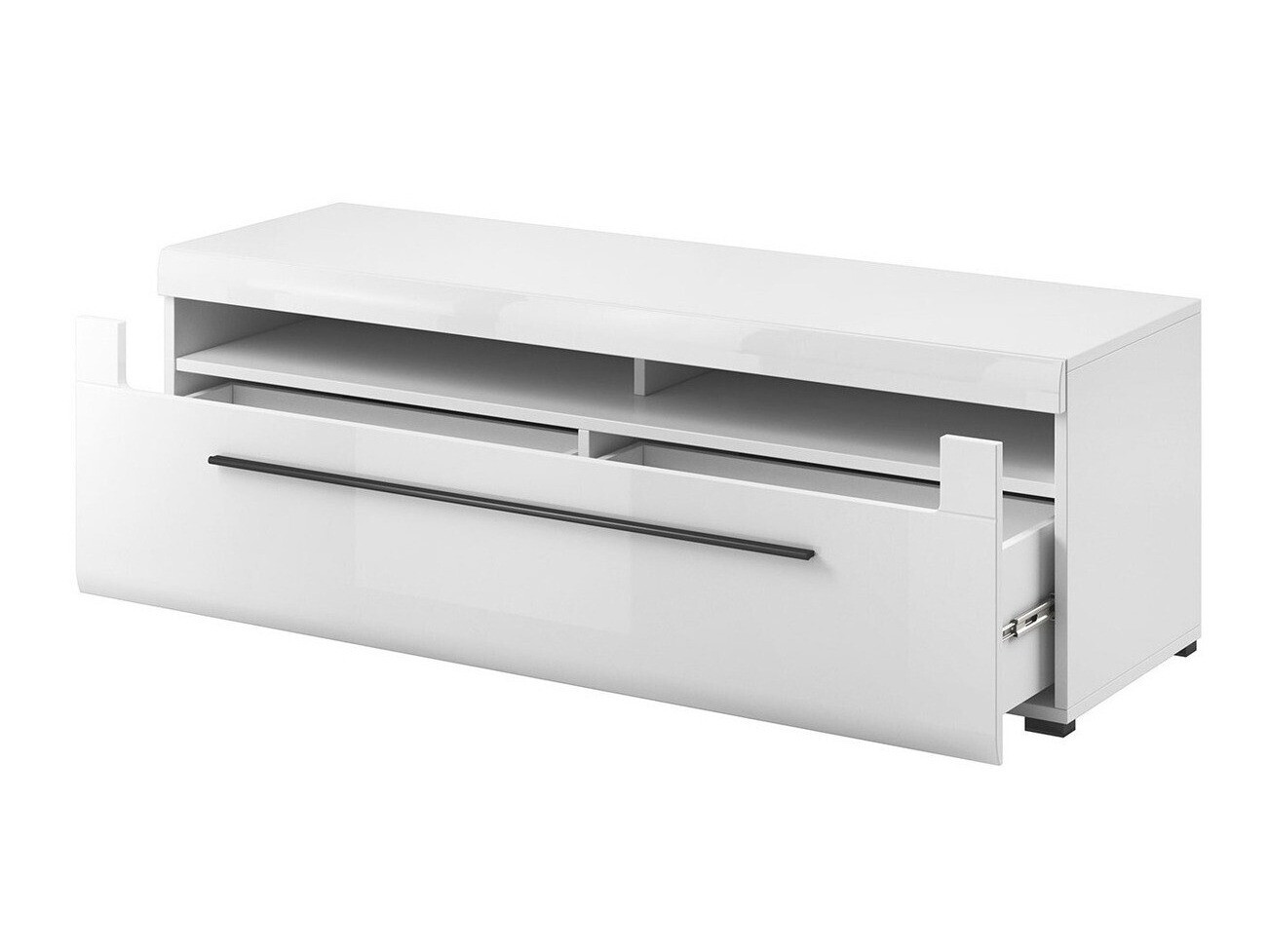 Viesistabas komplekts Ophsalu 111 (Balts + Glancēts balts)