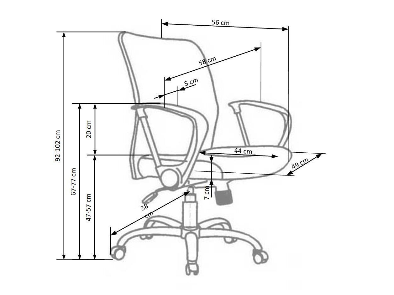 Biroja krēsls Houston 108 (Melns)