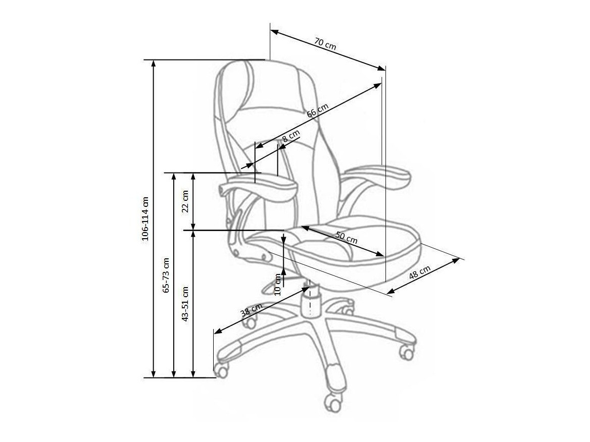 Biroja krēsls Houston 187 (Brūns)