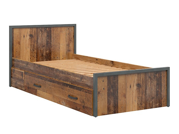 Gultas veļas kaste Belsera 105 (Brūns + Matera pelēks)