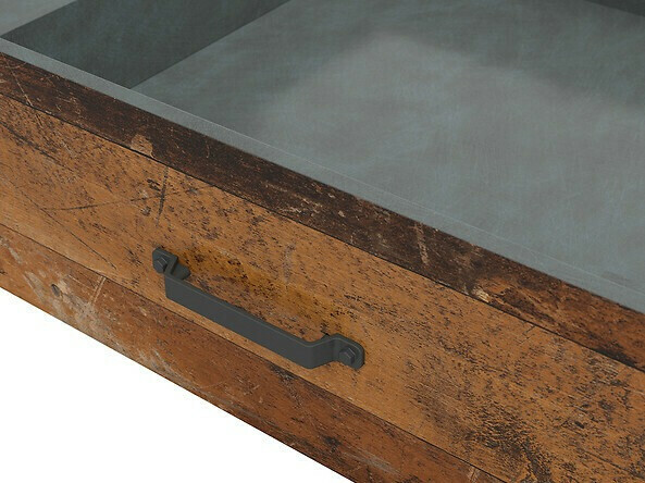 Gultas veļas kaste Belsera 105 (Brūns + Matera pelēks)