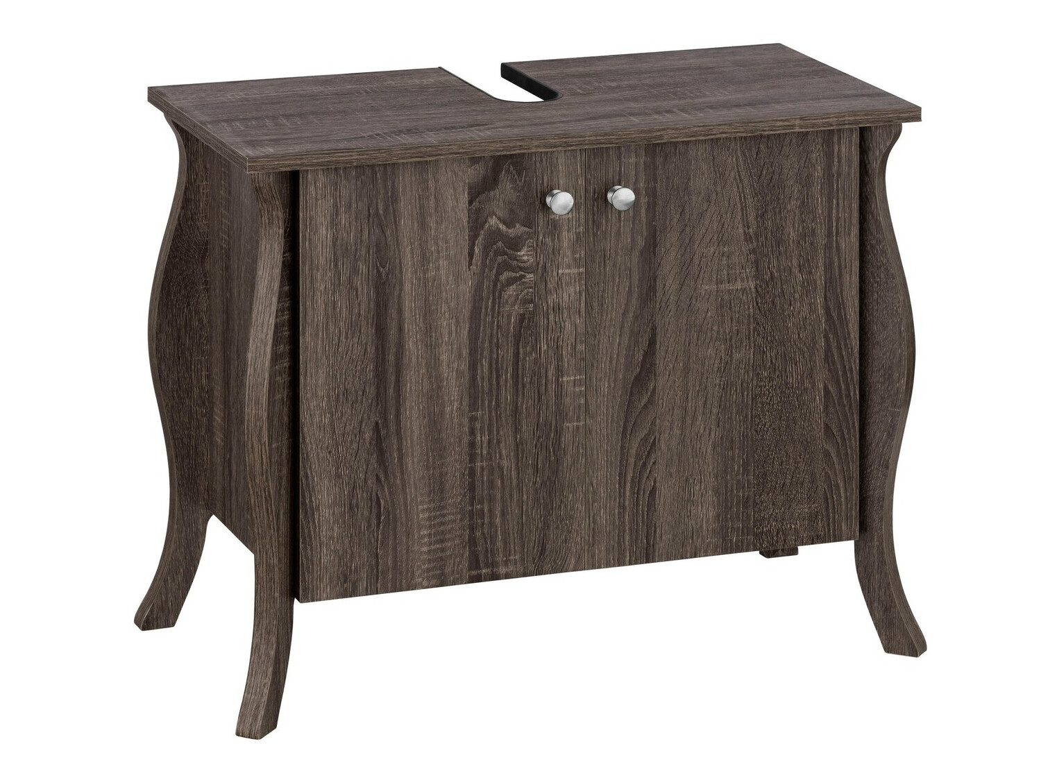 Stāvošs vannas istabas skapītis izlietnei Ophtole 100 (Pelēks ozols)