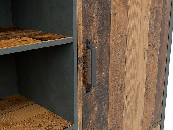 Стеллаж Belsera 108 (Коричневый + Матера серый)