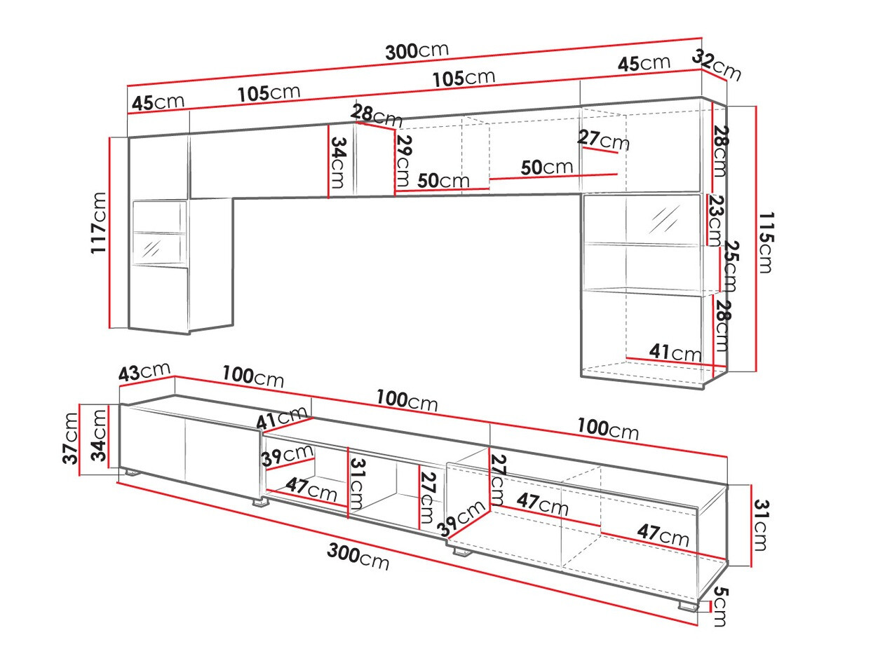 Viesistabas komplekts Tivdalu 144 (Balts + Glancēts balts + Zeltains ozols)