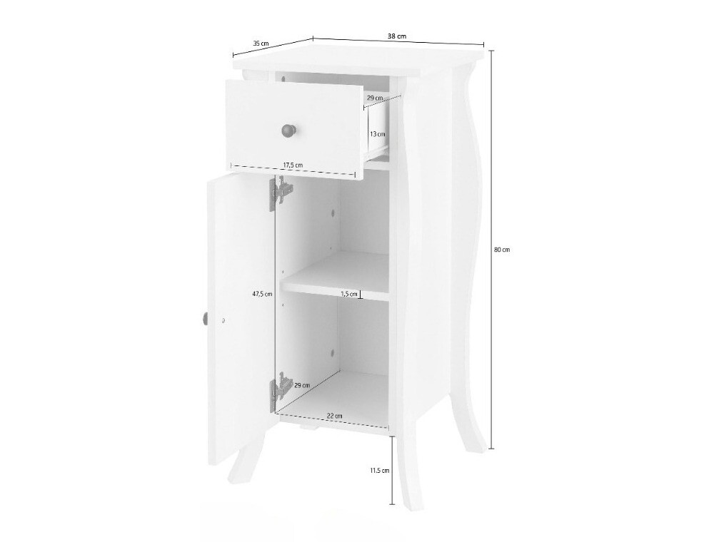 Hапольные шкафчик для ванной Ophtole 102 (Серый дуб)