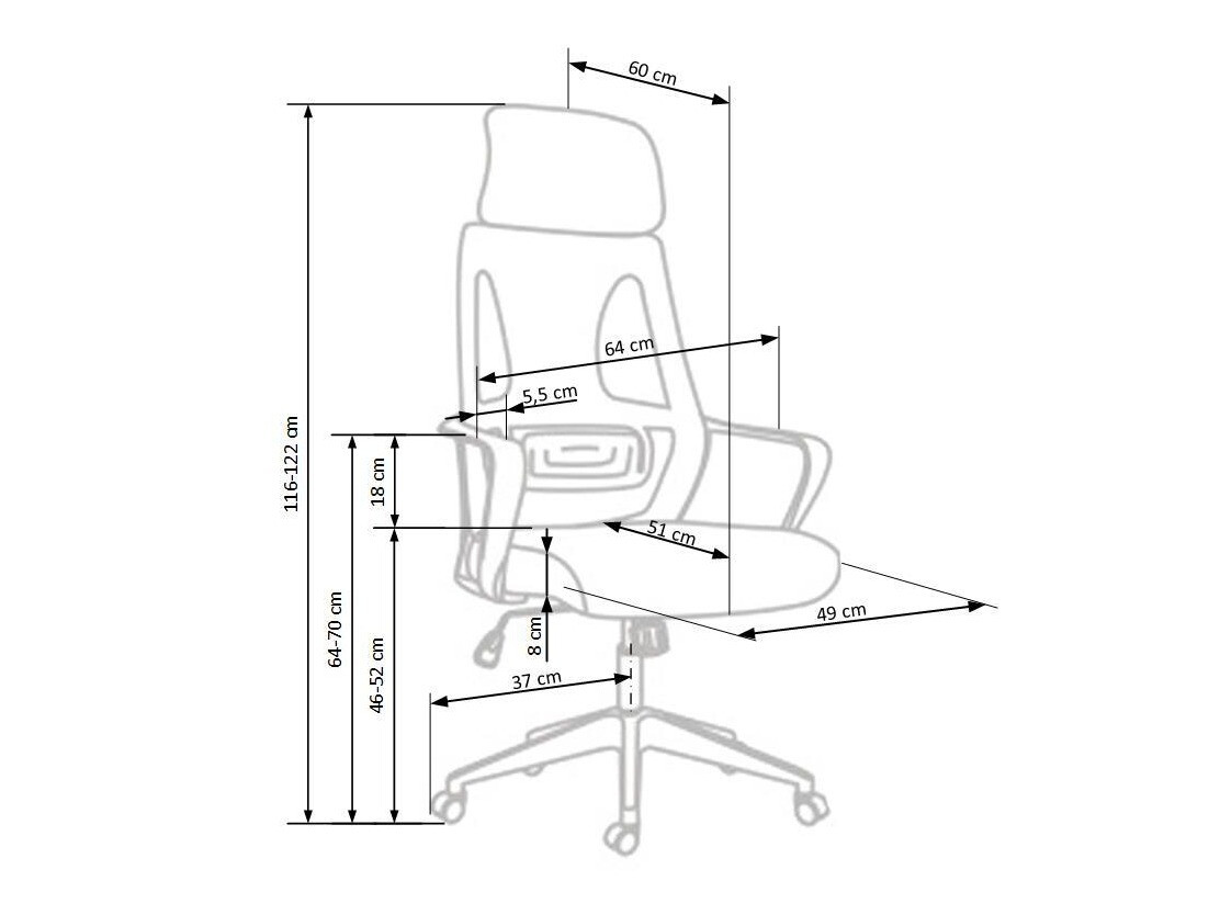 Офисный стул Houston 1080 (Чёрный + Серый)