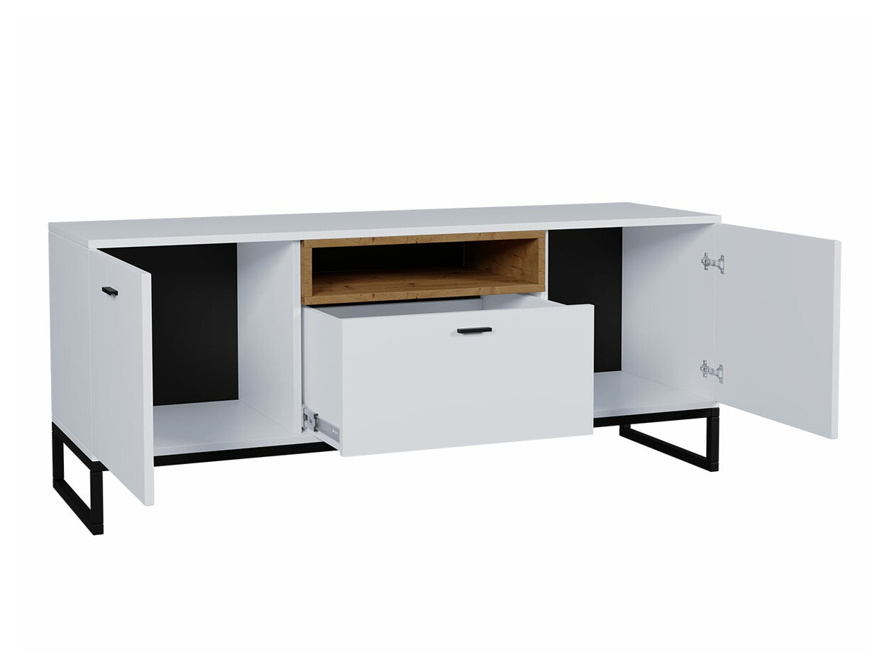 Viesistabas komplekts Baltesi 108 (Balts + Artisan ozols)