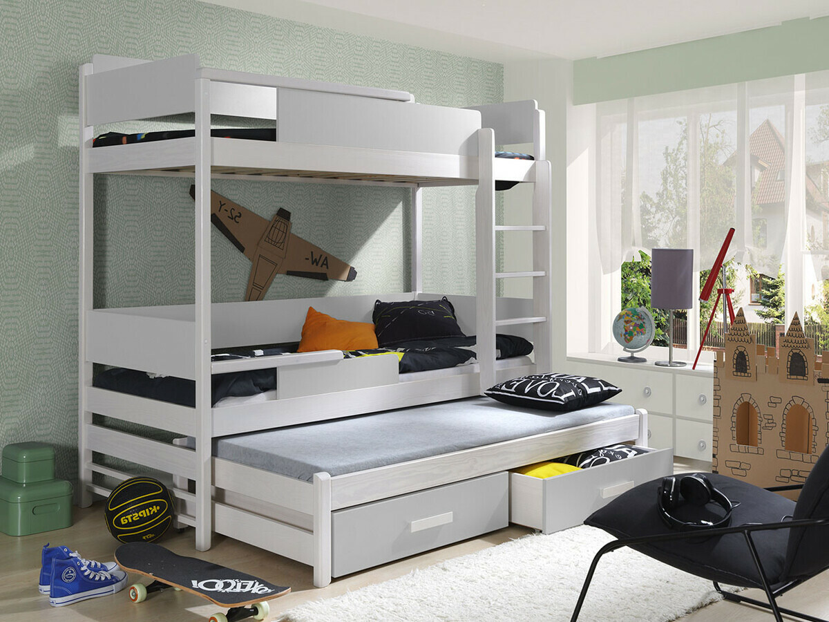 Divstāvu gulta Henderson 114 (Balts + Pelēks)