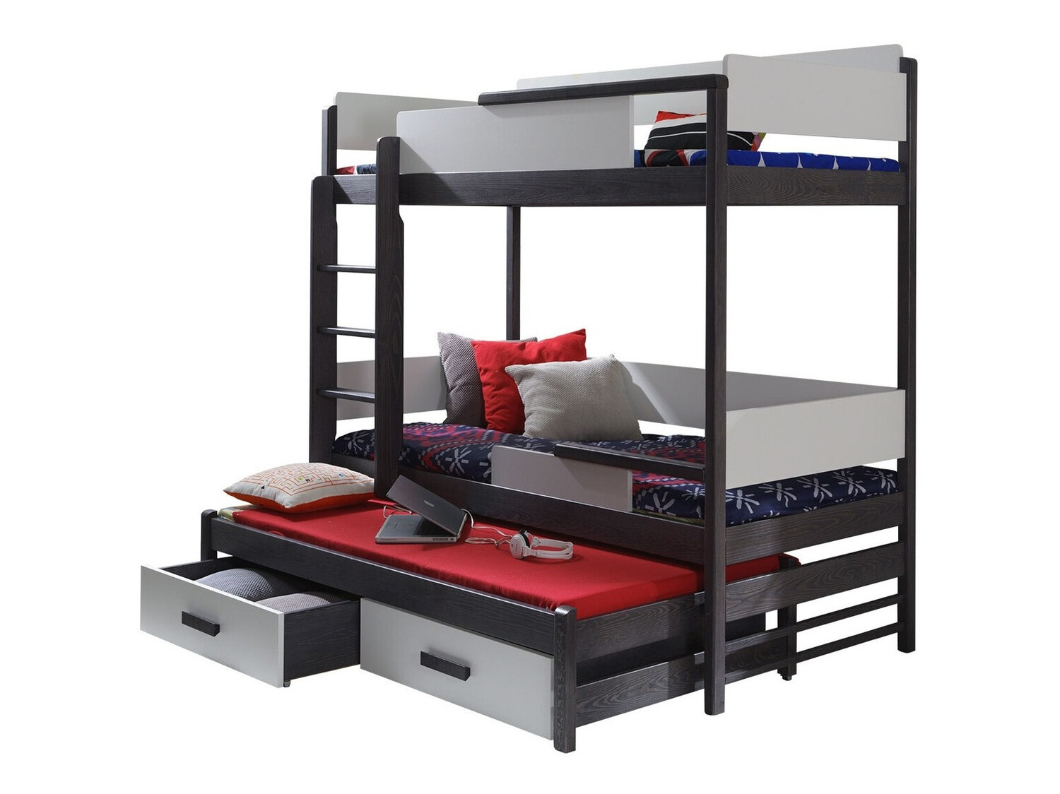 Divstāvu gulta Henderson 114 (Grafīts + Pelēks)