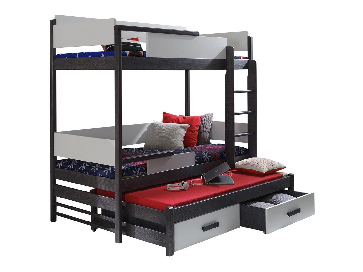 Divstāvu gulta Henderson 114 (Grafīts + Pelēks)