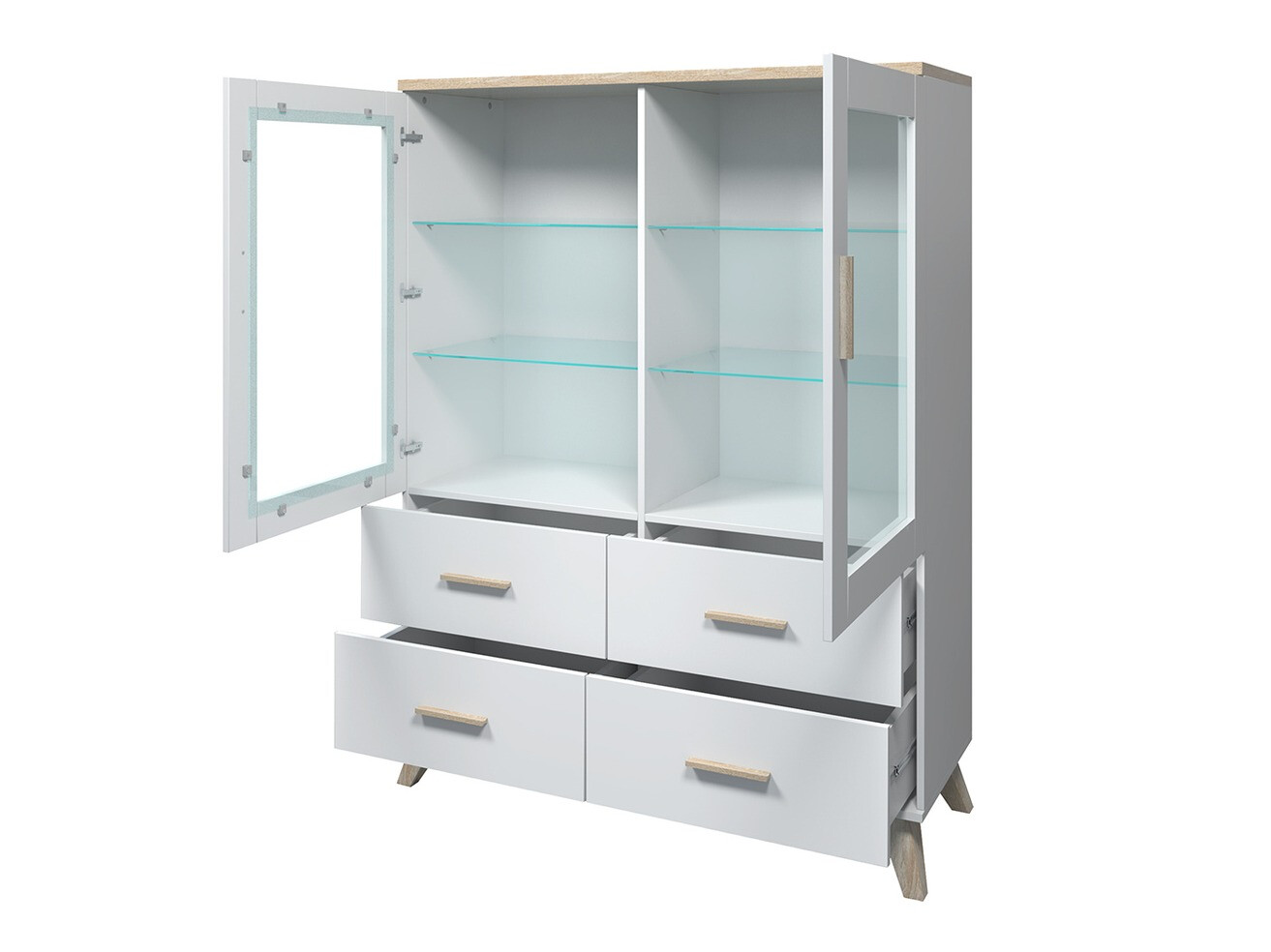 Набор для гостиной Larfloi 113 (Дуб вотан + Чёрный)