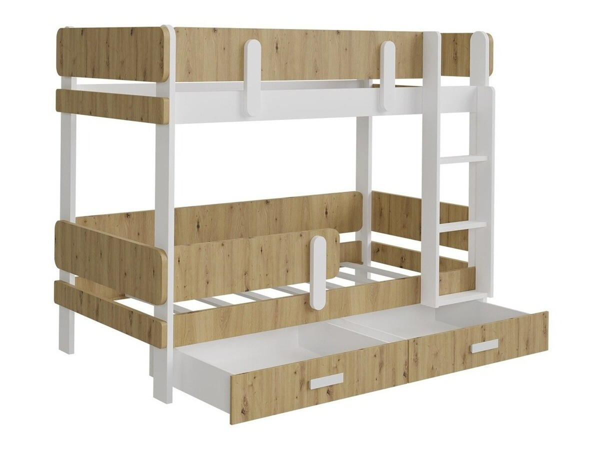 Divstāvu gulta Henderson 144 (Balts + Artisan ozols)