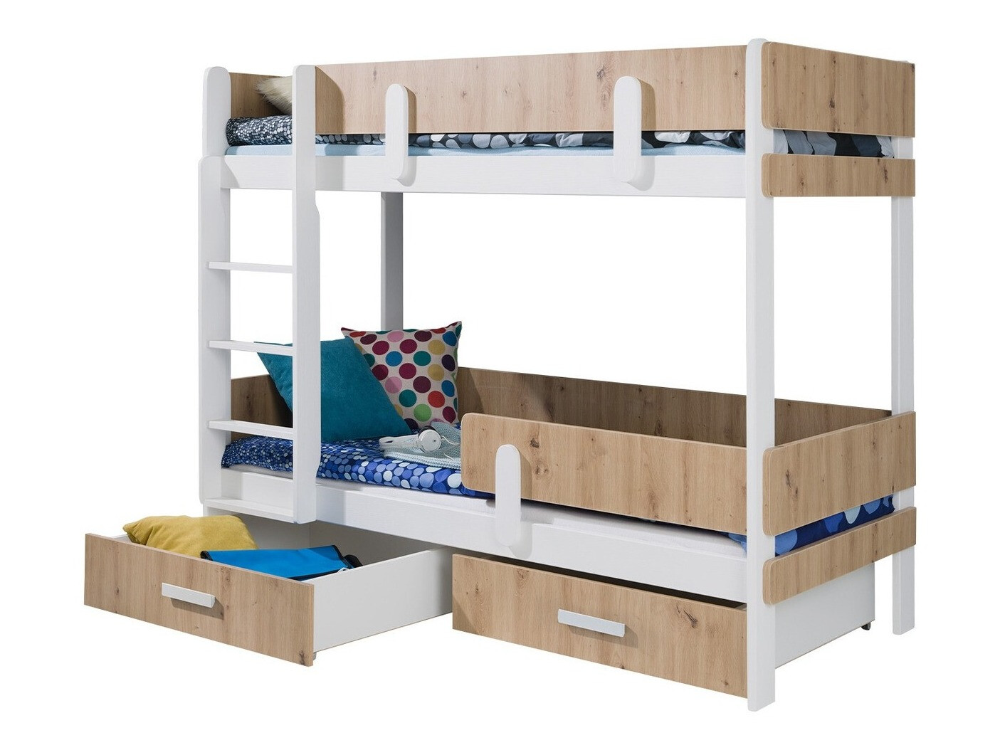 Двухъярусная кровать Henderson 144 (Белый + Artisan дуб)