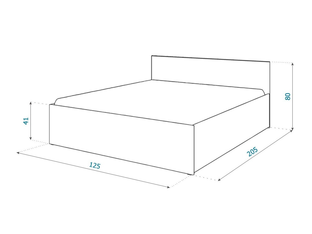 Кровать Aurora 157 (Белый + Серый)