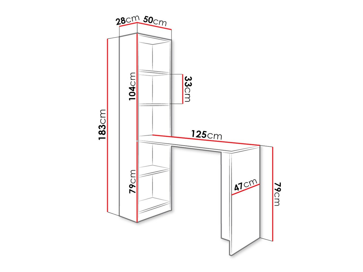 Письменный cтол Dover 109 (Темный пепел)