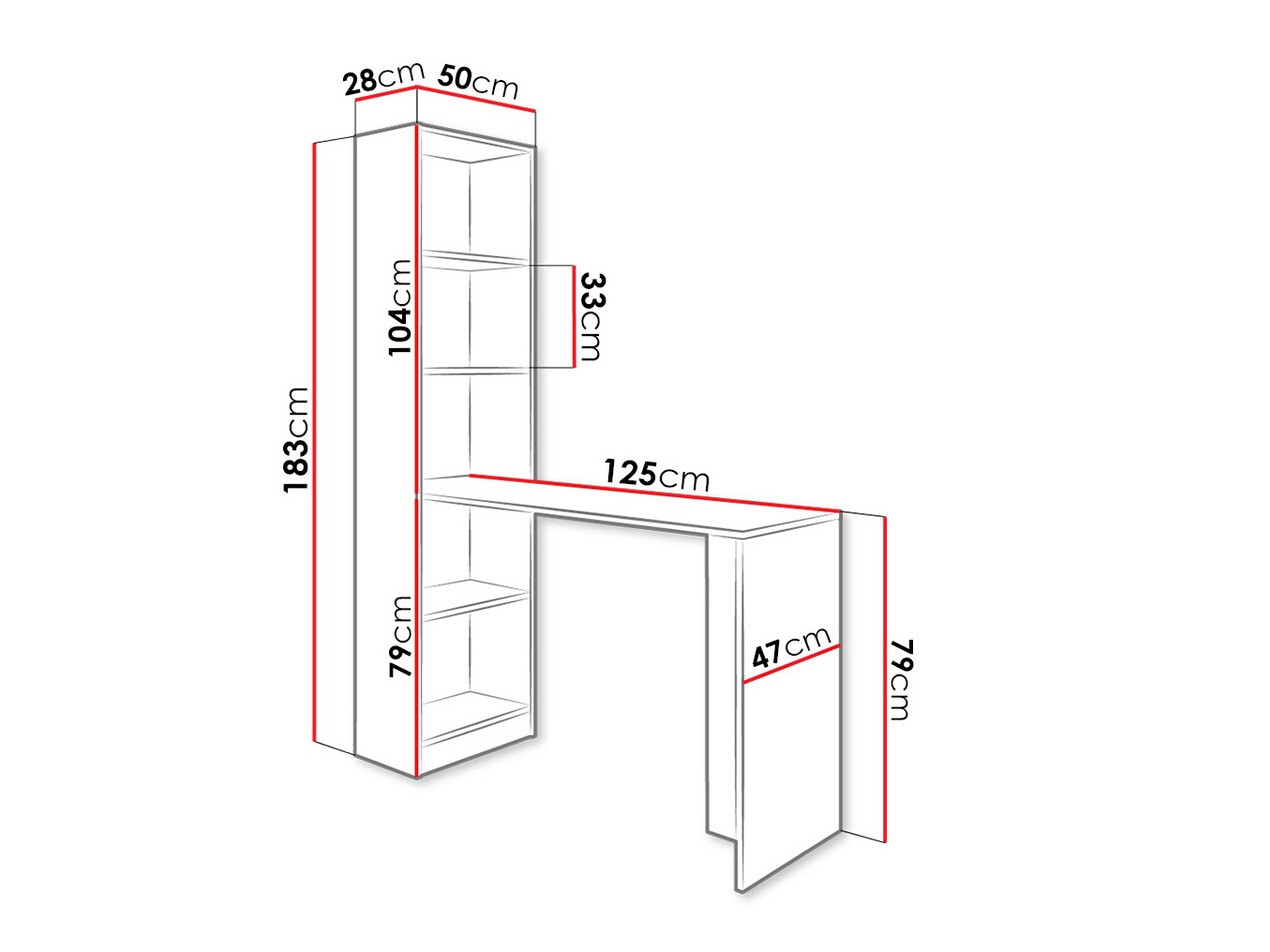 Rakstāmgalds Dover 109 (Sonomas ozols)