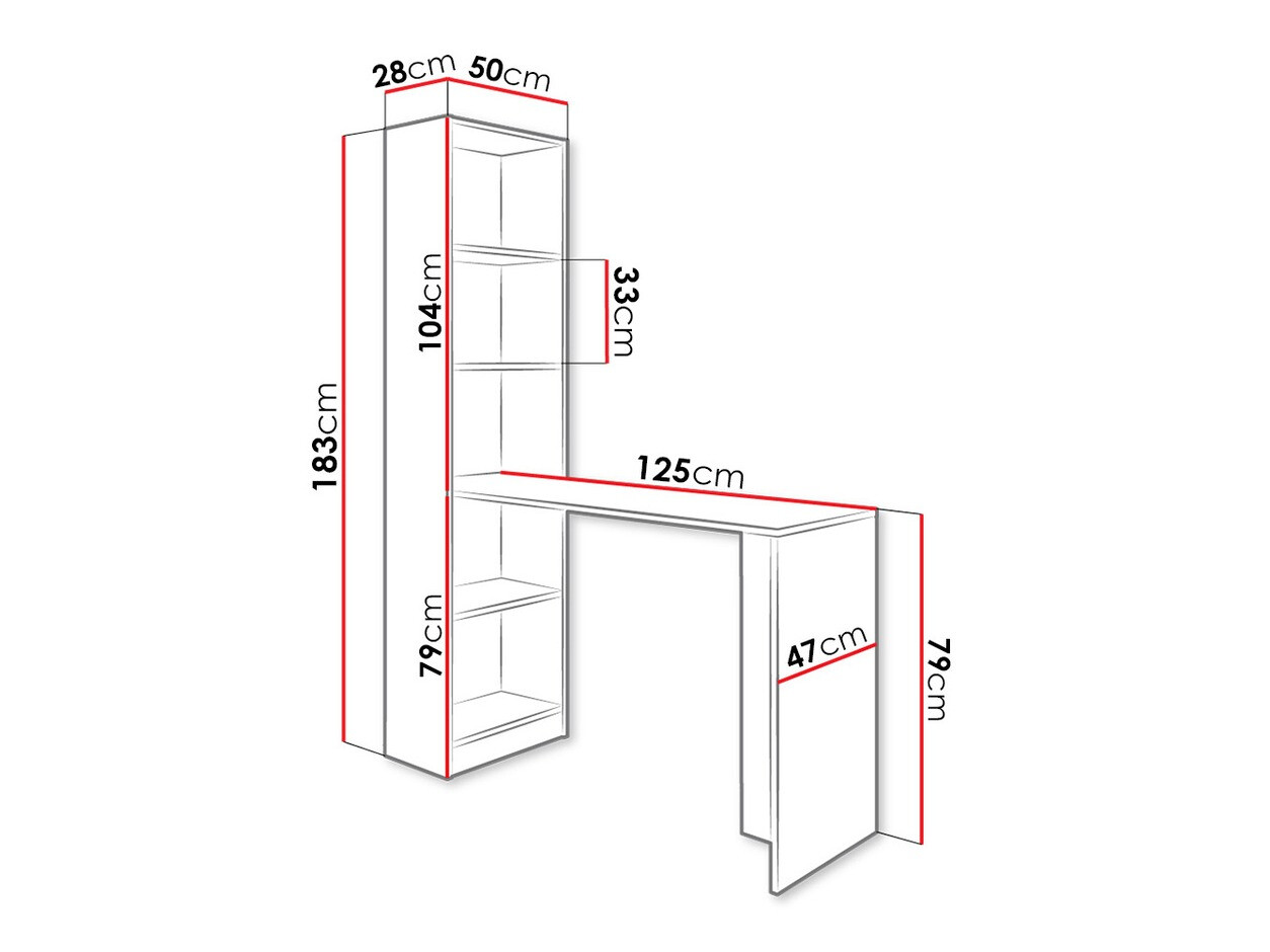 Rakstāmgalds Dover 109 (Tumši pelni)