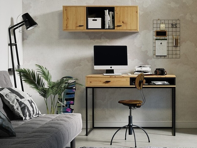 Письменный cтол Baltesi 110 (Artisan дуб + Чёрный)