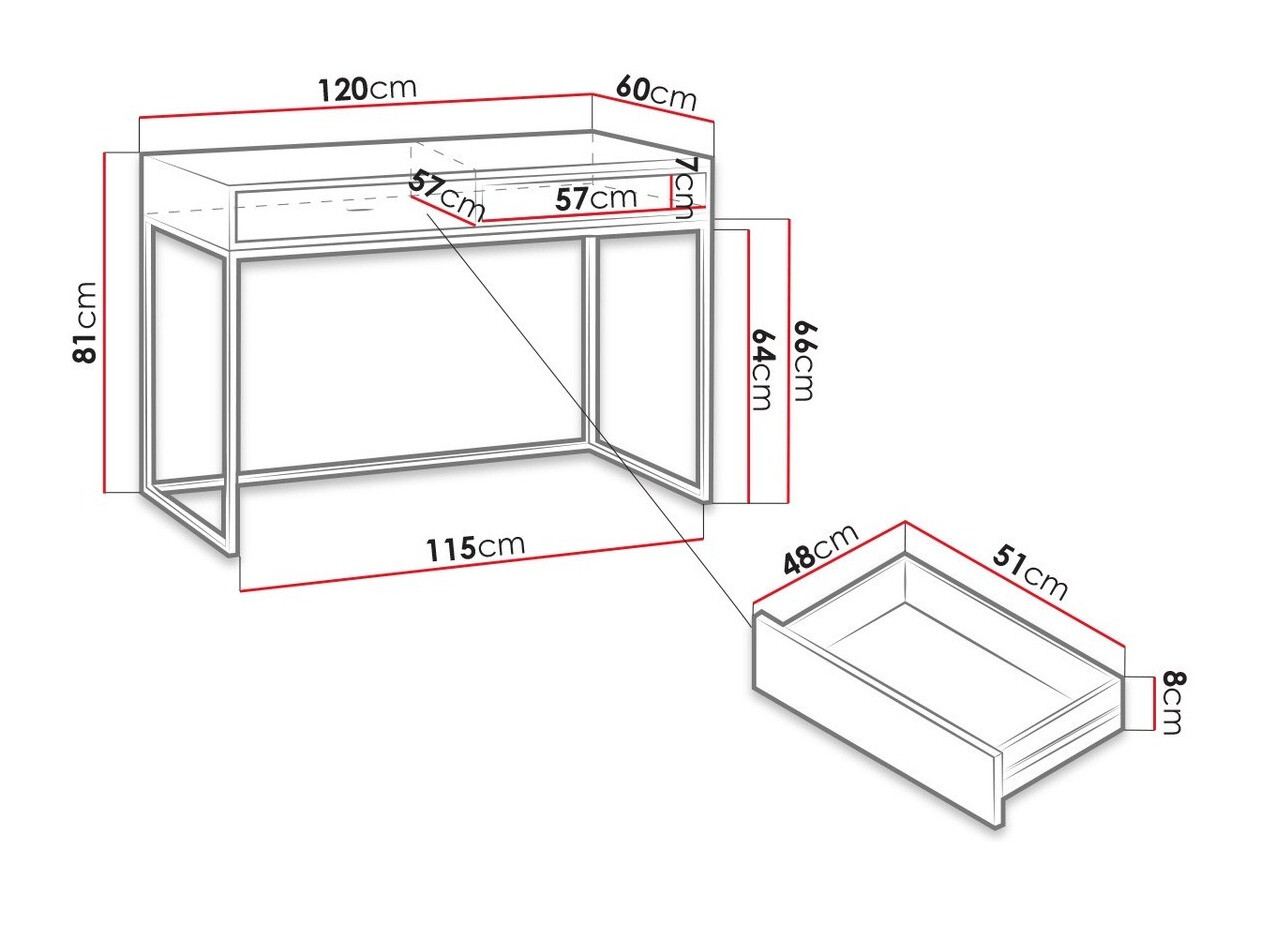 Письменный cтол Baltesi 110 (Белый + Artisan дуб)