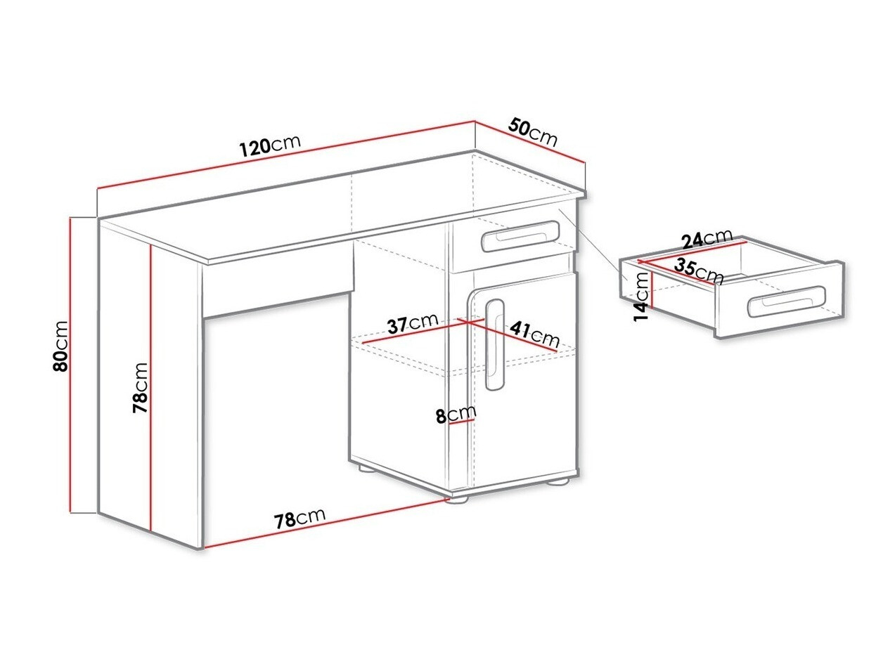 Rakstāmgalds Aviseve 100 (Antracīts + Balts)