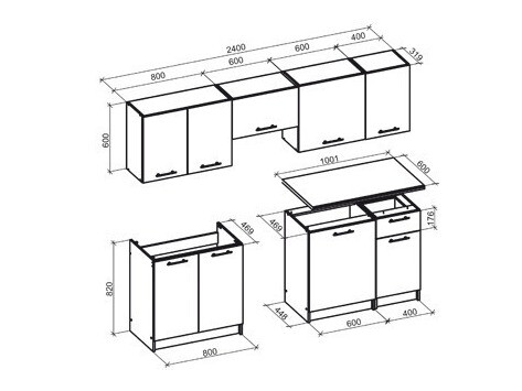 Virtuves komplekts Houston 856 (Votan ozols + Antracīts)