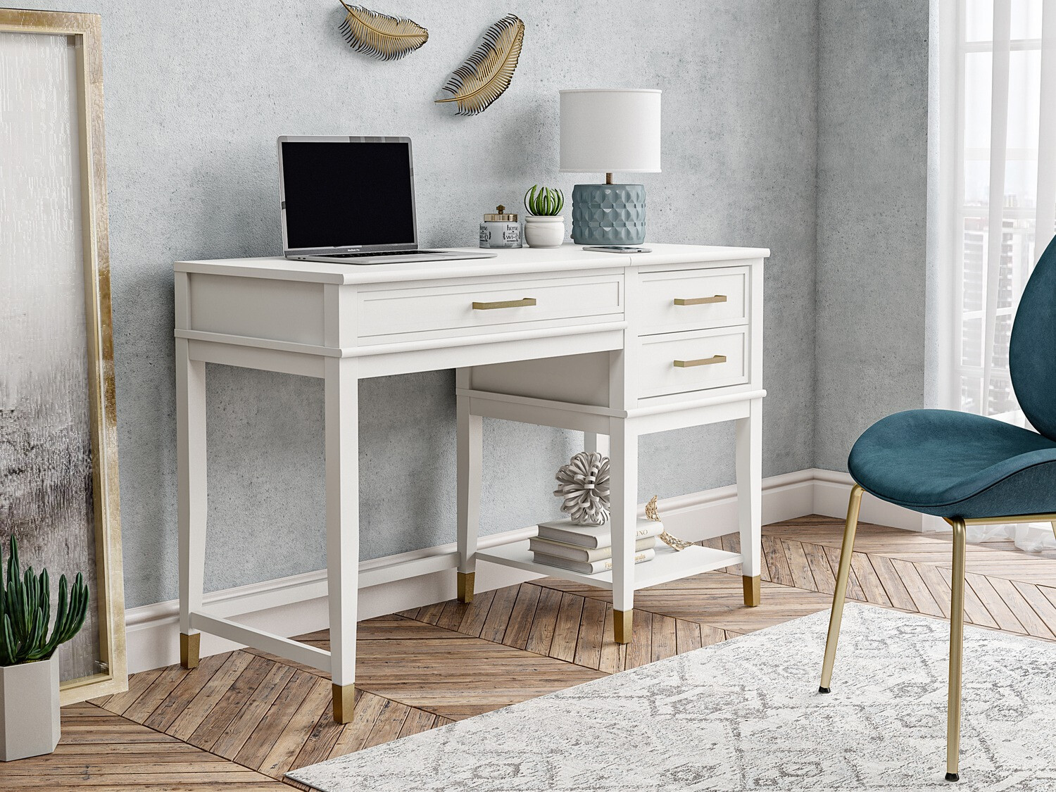 Письменный cтол CosmoLiving by Cosmopolitan Belromu 102 (Белый)