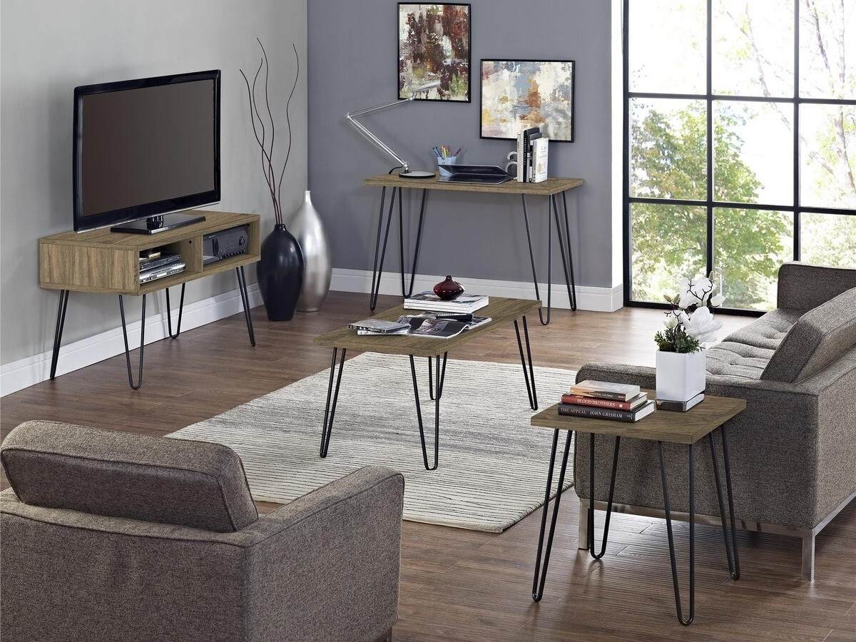 Письменный cтол Nutive 102 (Орех + Чёрный)