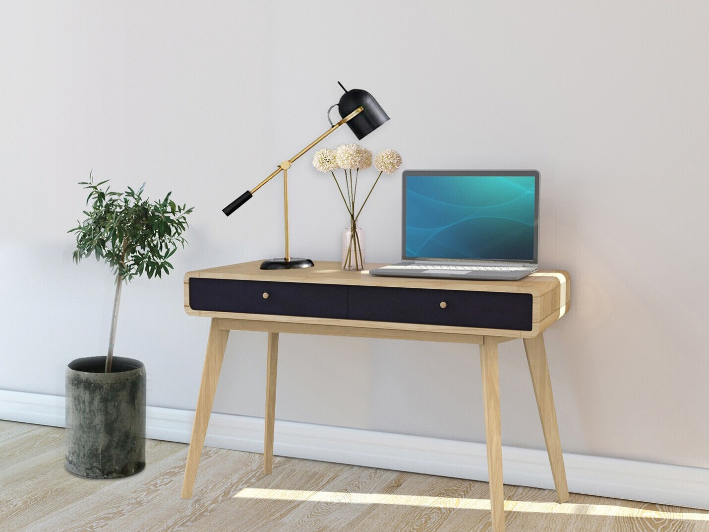 Rakstāmgalds Elbtena 108 (Ozols + Melns)