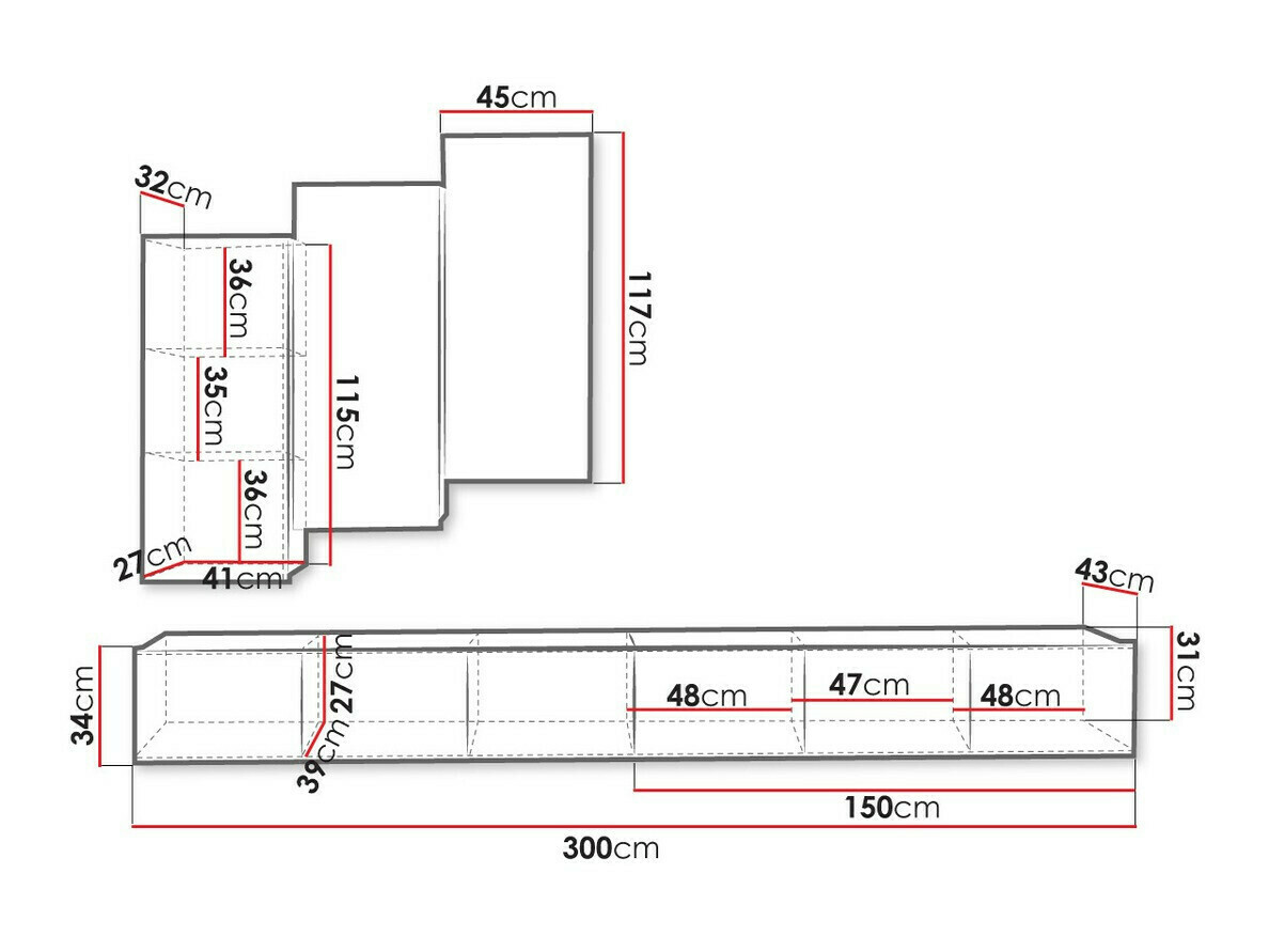 Набор для гостиной Tivdalu 131 (Чёрный)