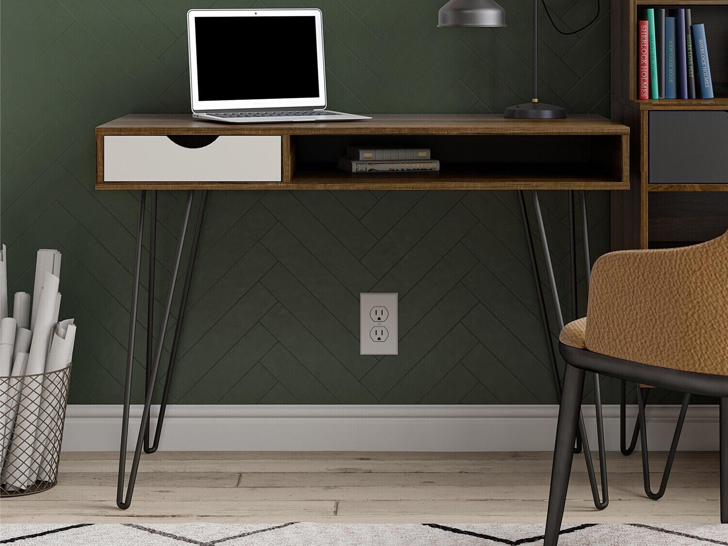 Письменный cтол Novogratz 148 (Дуб + Серый)