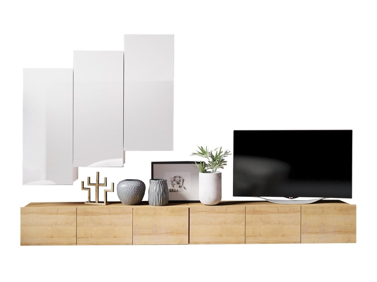 Viesistabas komplekts Remus XX (Zeltains ozols + Balts)