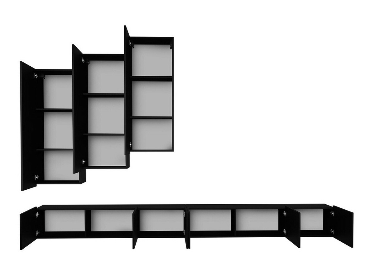 Viesistabas komplekts Tivdalu 131 (Balts + Melns)