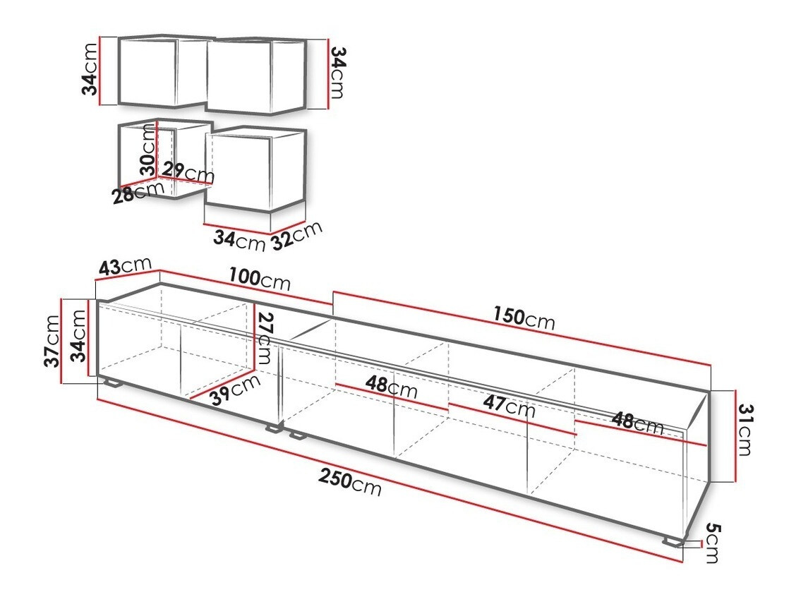 Viesistabas komplekts Tivdalu 132 (Balts + Glancēts balts)