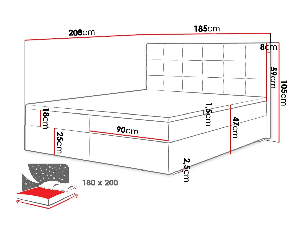 Kontinentālā gulta Memphis 115 (Rico 19)